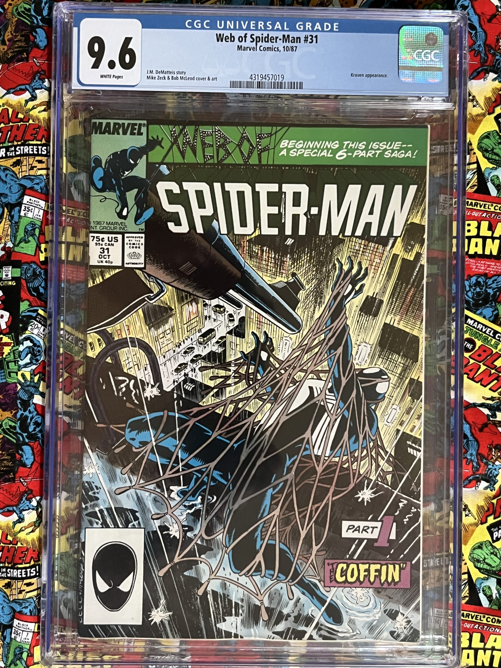 9.6 CGC Web of Spider-Man #31 Mike Zeck & Bob Mcleod Cover & Art