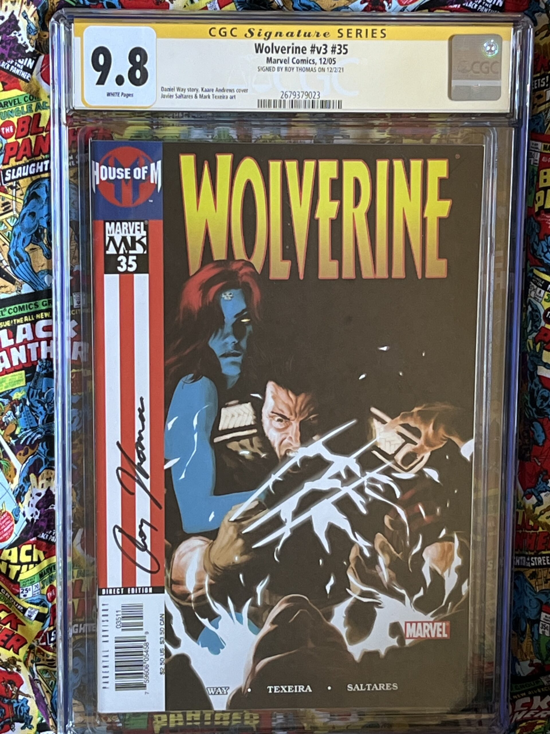 9.8 CGC Signature Series: Wolverine #35 Signed by Roy Thomas