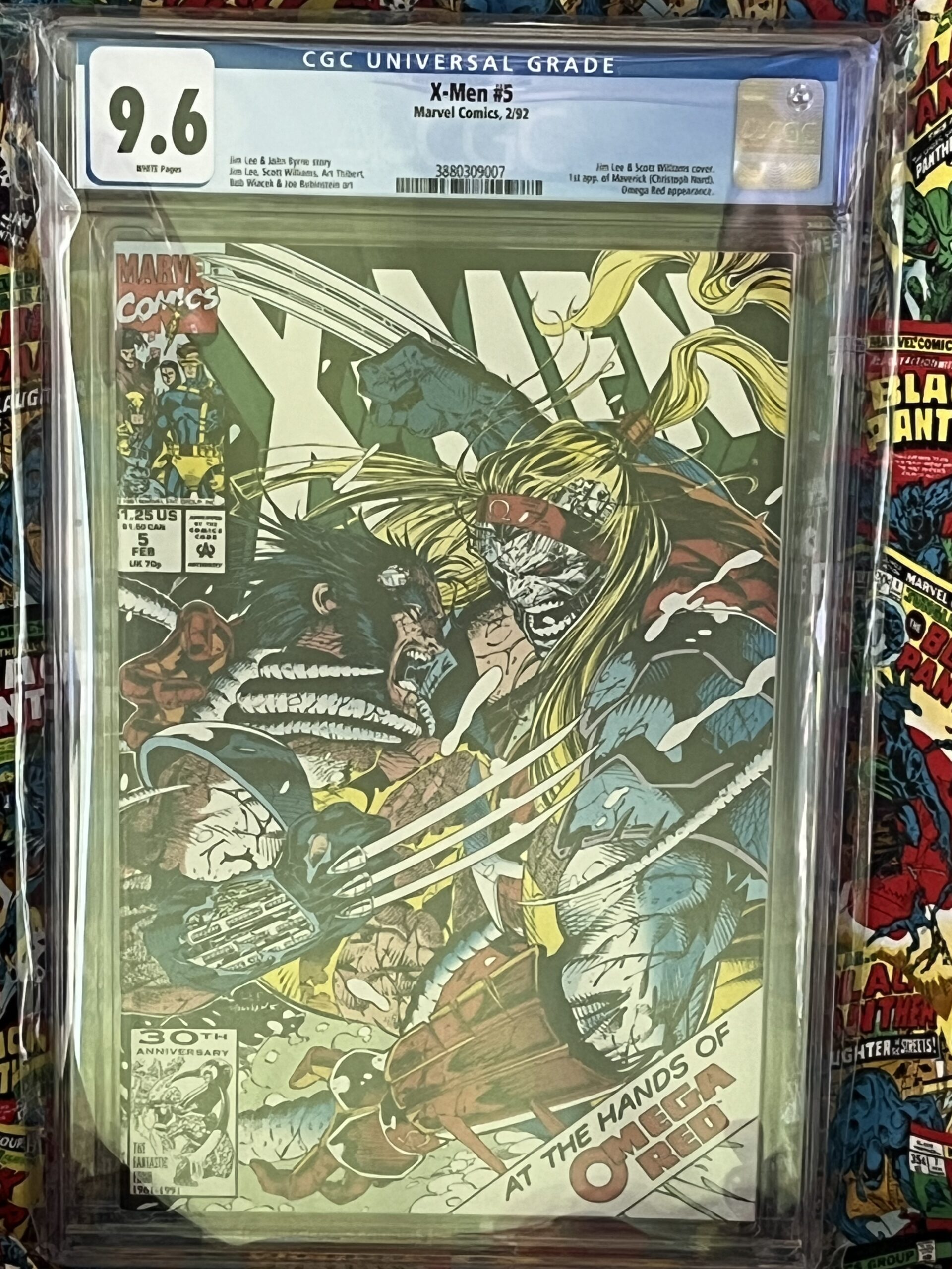 9.6 CGC Blue X-Men 5 Jim Lee & Scott Williams Cover