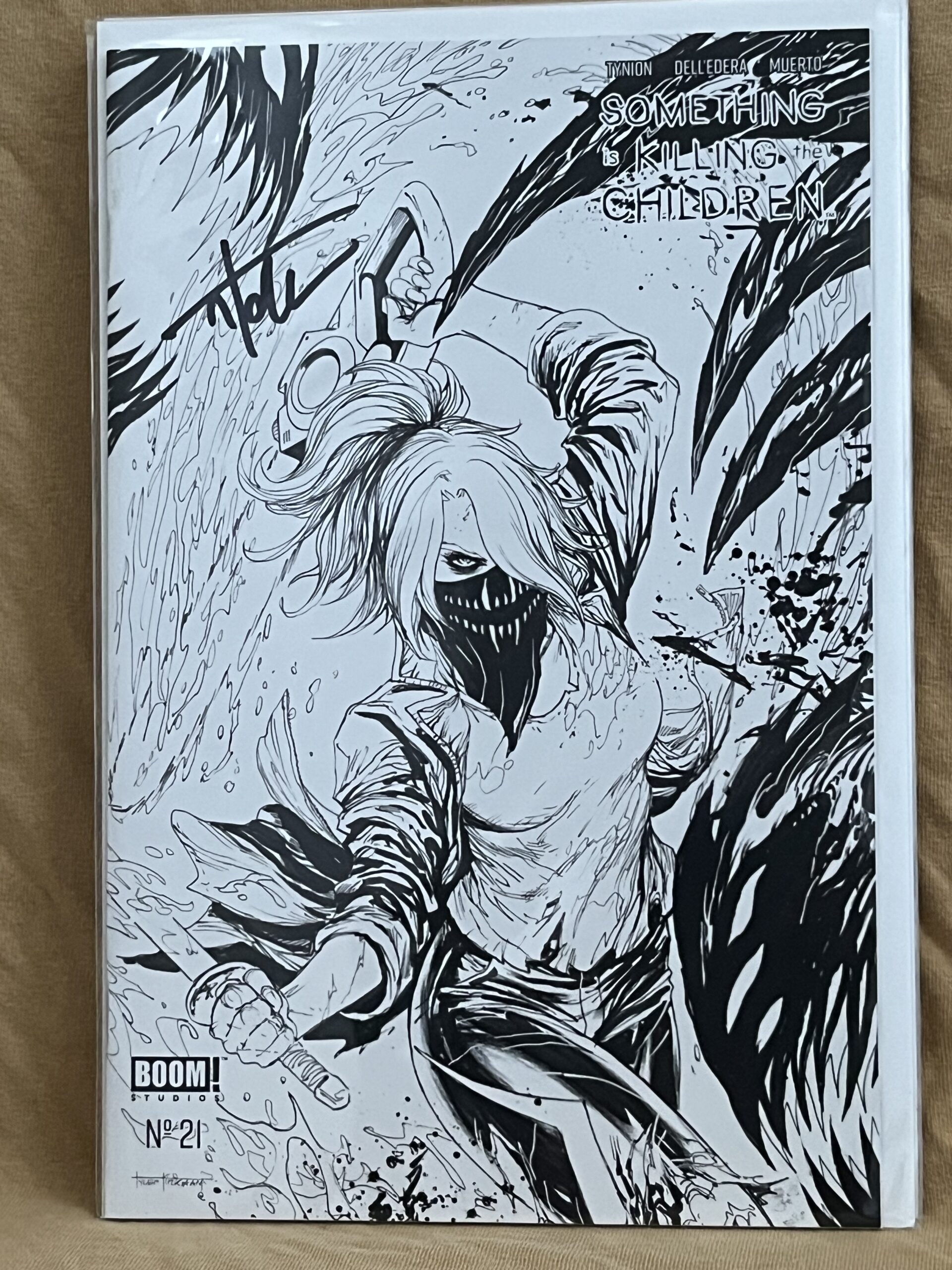 Something is Killing the Children #21 Black & White Signed by Tyler Kirkham with COA