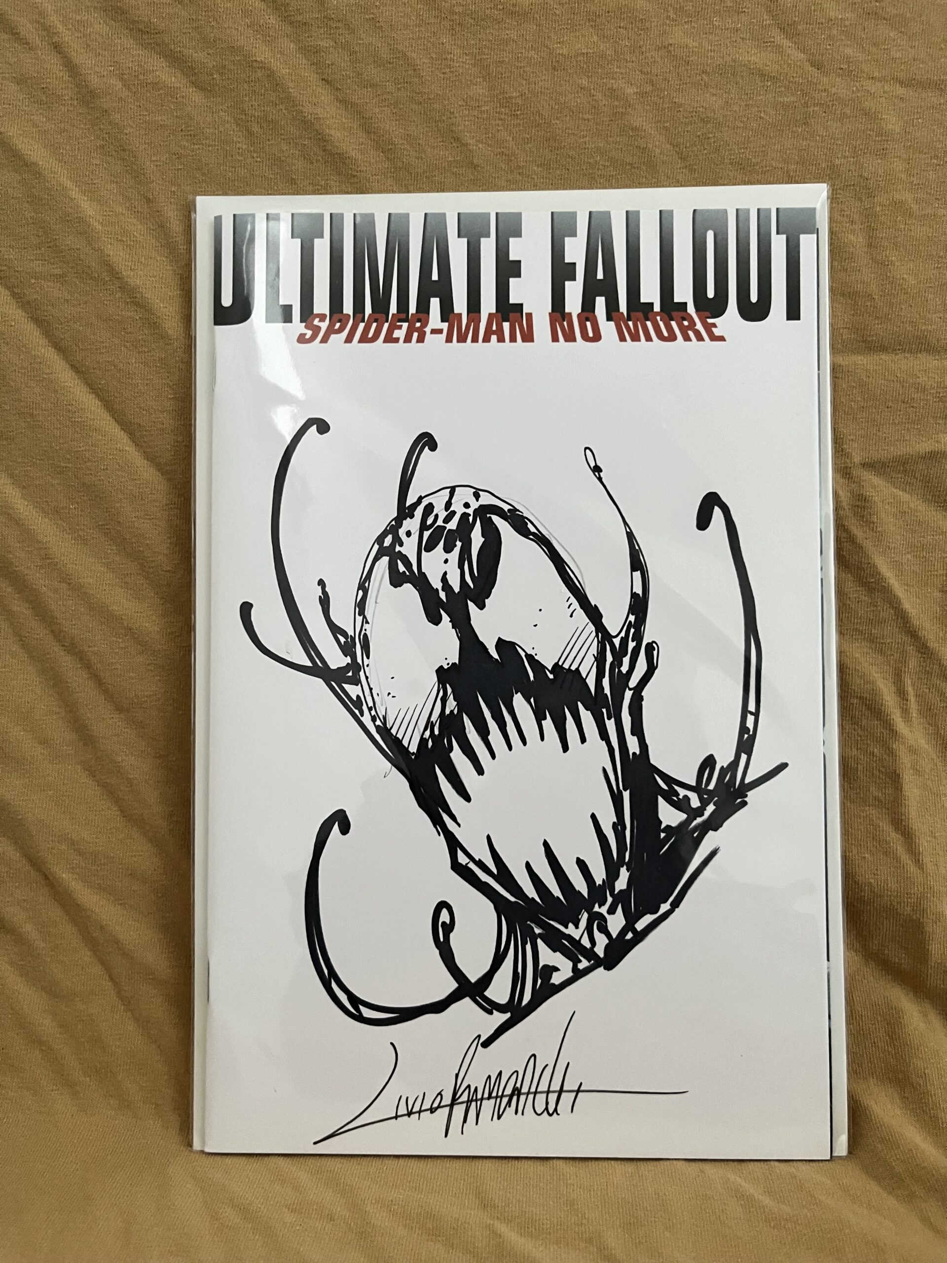 Ultimate Fallout: Spider-Man No More Sketch Cover Carnage by Livio Ramondelli