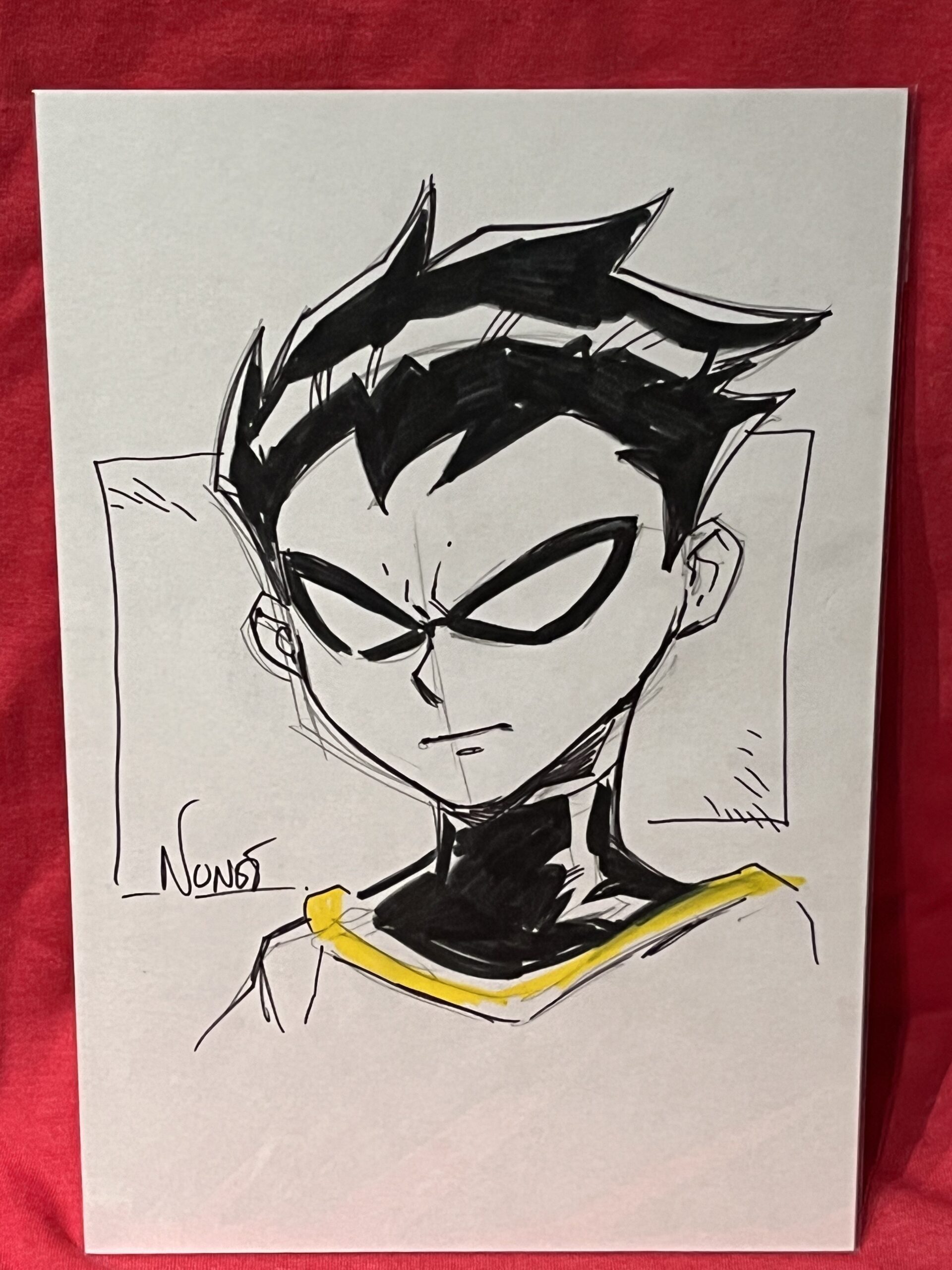 Teen Titans Robin Sketched & Signed by Eddie Nunez